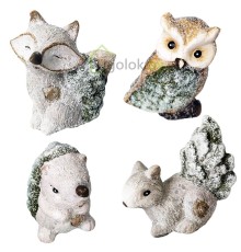 Сувенир новогодний Лесной зверь 9 см в ассортименте