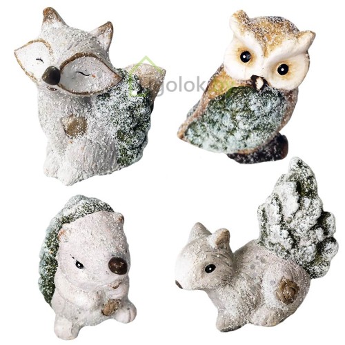 Сувенир новогодний Лесной зверь 9 см в ассортименте