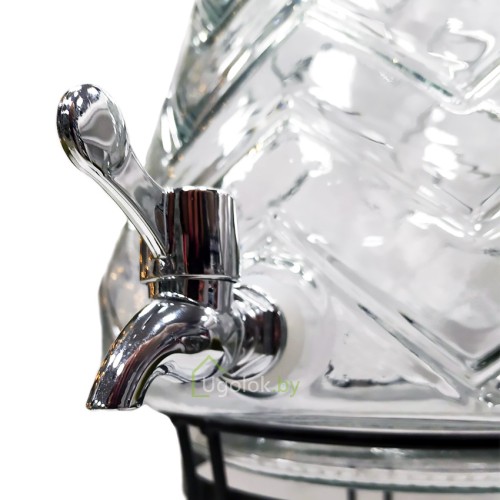 Лимонадник для напитков стеклянный Ель 8 л