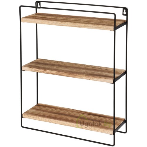 Полка настенная деревянная 46 см, 3 полки