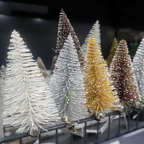 Украшение новогоднее Елка на клипсе 10 см, белый, серебро Украшение новогоднее Елка на клипсе 10 см, белый, серебро