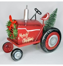 Украшение новогоднее Трактор с елочкой 29х16х23 см