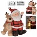 Украшение новогоднее светодиодное Санта с оленем 35.5 x 17 x 41 см, LED