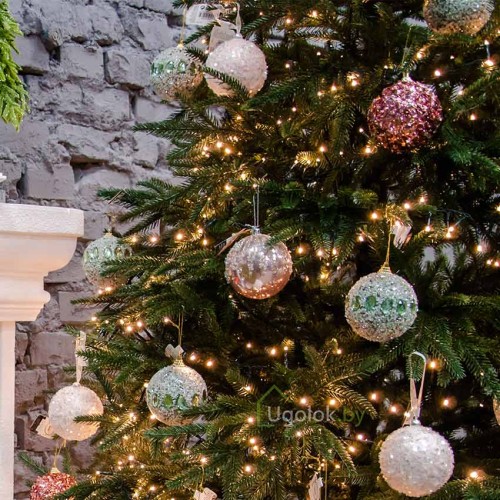 Елочное украшение Шар Kaemingk 1 шт. 8 см розовый Елочное украшение Шар Kaemingk 1 шт. 8 см розовый