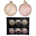 Набор елочных шаров Kaemingk 3 шт. 8 см розовый, жемчужный
