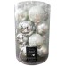 Набор елочных шаров Kaemingk 16 шт. 8 см белый, серебряный