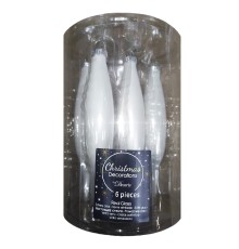 Набор елочных украшений Сосульки Kaemingk 6 шт. 15 см белый