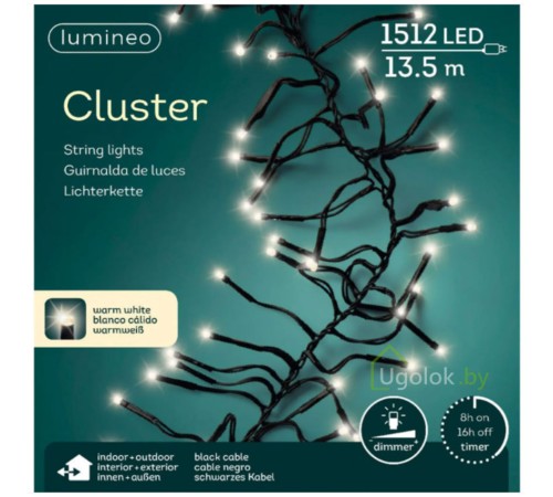 Гирлянда светодиодная 13.5 м Lumineo 1512 LED теплый белый Гирлянда светодиодная 13.5 м Lumineo 1512 LED теплый белый
