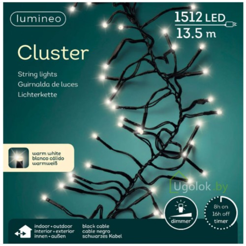 Гирлянда светодиодная 13.5 м Lumineo 1512 LED теплый белый Гирлянда светодиодная 13.5 м Lumineo 1512 LED теплый белый