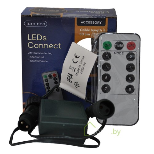 Удлинитель-соединитель для гирлянды Lumineo 50 см с пультом зеленый 495695