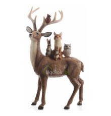 Статуэтка Лесные жители Kaemingk 25.5х16 см коричневый