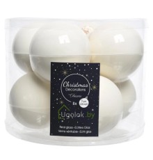 Набор шаров Kaemingk 8 шт. 7 см белая шерсть