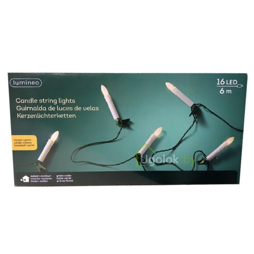 Гирлянда светодиодная 6 м Lumineo 16 LED теплый,490776 Гирлянда светодиодная 6 м Lumineo 16 LED теплый,490776