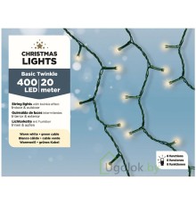 Гирлянда светодиодная 20 м Lumineo 400 LED теплый белый от сети