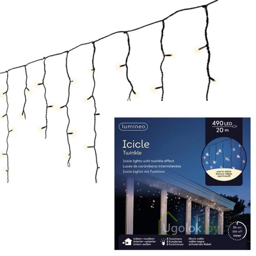 Гирлянда светодиодная 20 м Lumineo 490 LED теплый белый