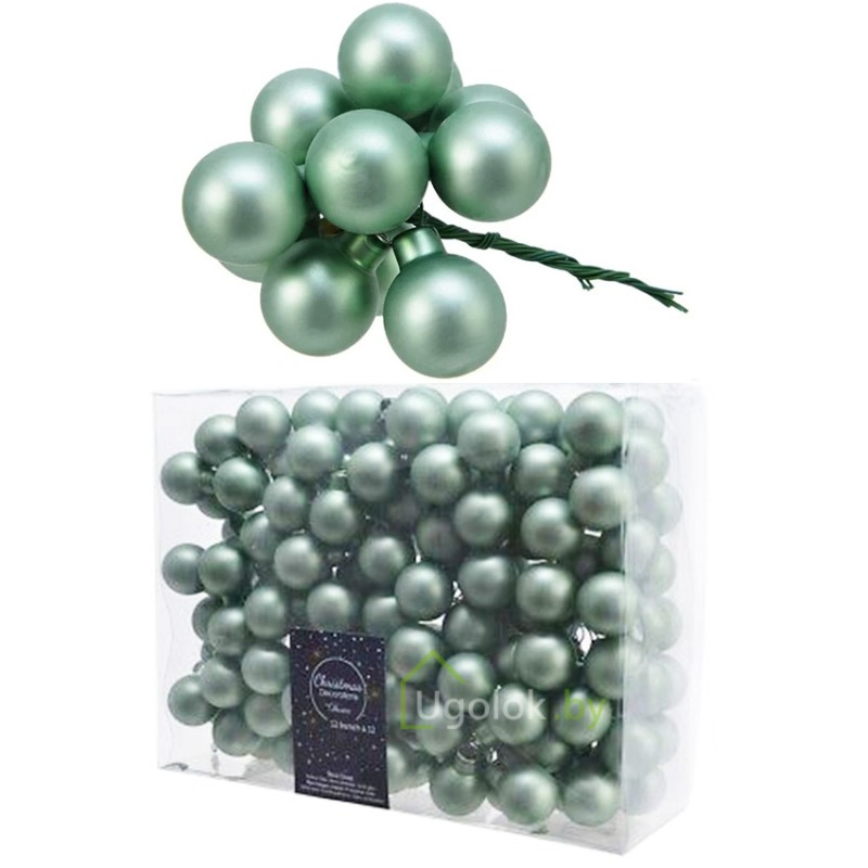 Набор елочных шаров Kaemingk 144 шт. 2.5 см мудрый зеленый