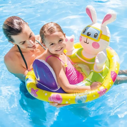 Надувной круг с трусиками Кролик Intex 59570 See Me Sit Pool Rider (от 3 до 4 лет)