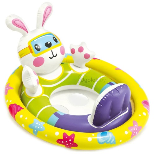 Надувной круг с трусиками Кролик Intex 59570 See Me Sit Pool Rider (от 3 до 4 лет)