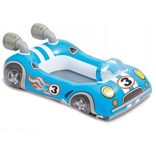 Надувная детская лодка для бассейна Гоночная машина Intex 107х69 см (59380) 3-6 лет