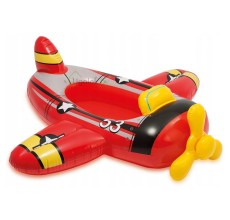 Надувная детская лодка для бассейна Самолетик Intex 119х114 см (59380) 3-6 лет