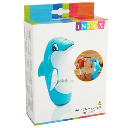 Игрушка-неваляшка надувная Дельфин Intex 97х61 см (44669) 3+