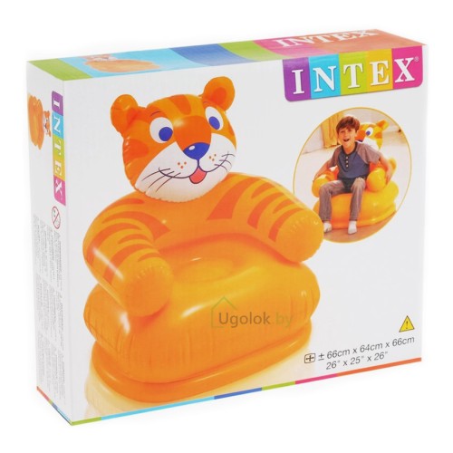 Надувное детское кресло Тигренок Intex 68556, 3-8 лет Надувное детское кресло Тигренок Intex 68556, 3-8 лет
