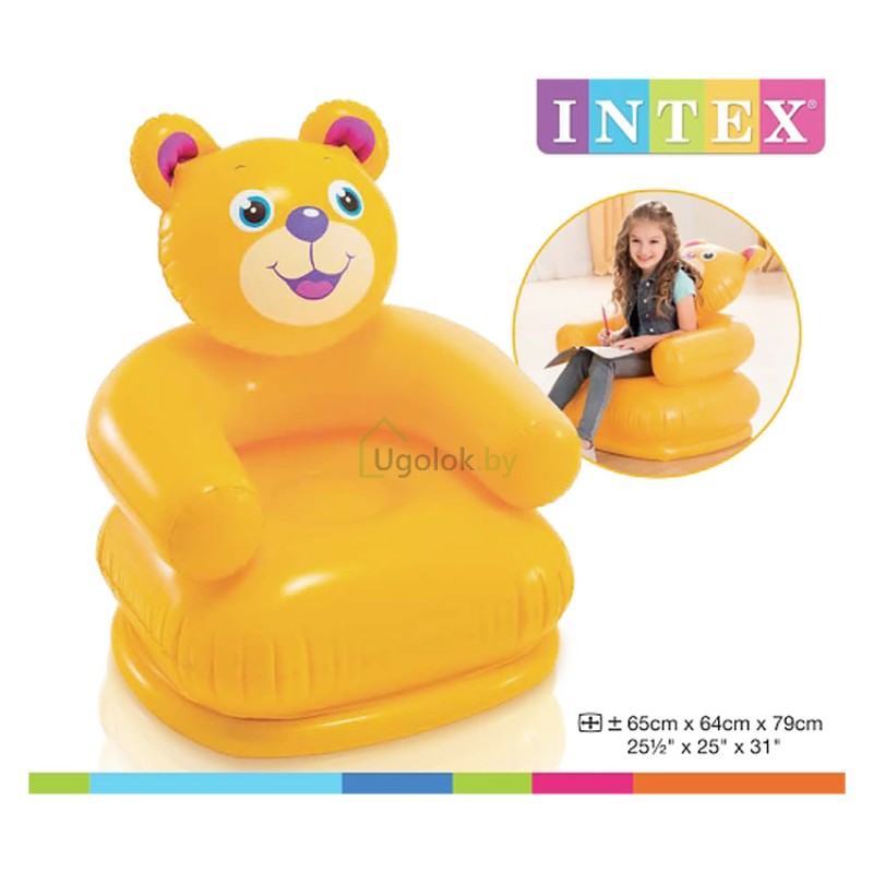 Надувное детское кресло Мишка Intex 68556, 3-8 лет