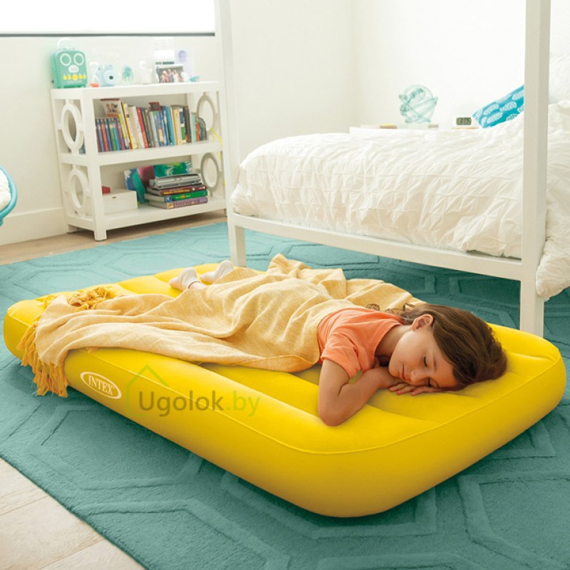 Детский надувной матрас Intex Cozy Kidz, 157*88*18 см (желтый, 66803-1NP)