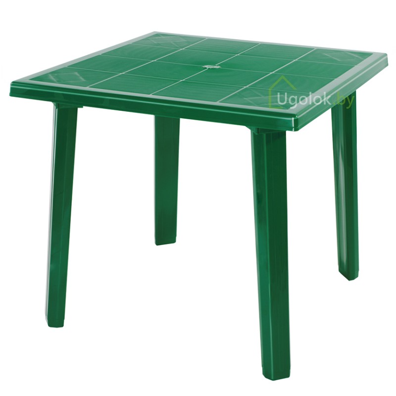Стол пластиковый Верона квадратный 80Х80 см темно-зеленый