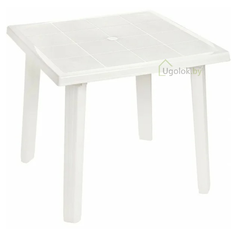 Стол пластиковый Верона квадратный 80Х80 см белый