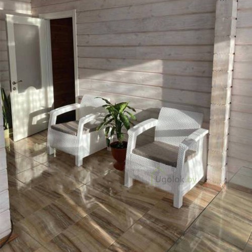 Набор из 2-ух кресел Ротанг-плюс 73x70x79 см без подушек (белое) Набор из 2-ух кресел Ротанг-плюс 73x70x79 см без подушек (белое)