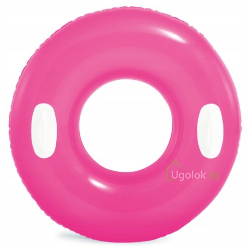 Круг надувной плавательный Intex Hi-Gloss 59258 76 см 8+ (розовый)
