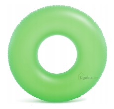 Круг надувной плавательный Неон 91 см Intex 59262 9+ (зеленый)