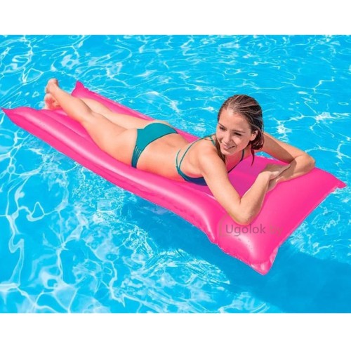 Матрас надувной для плавания Неон 183x76 см Intex 59717NP (розовый)