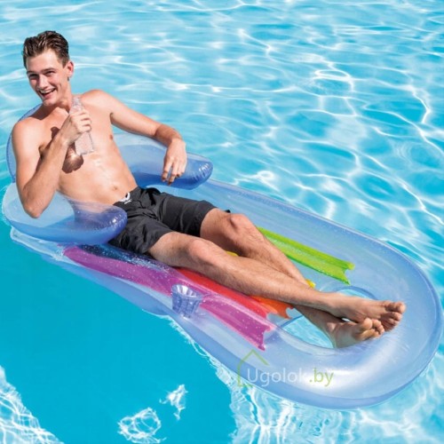 Надувной матрас-кресло 58802 Intex King Kool 160x85см (синий)