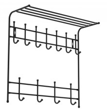 Вешалка с полкой двухъярусная ВПТ11 (черная)