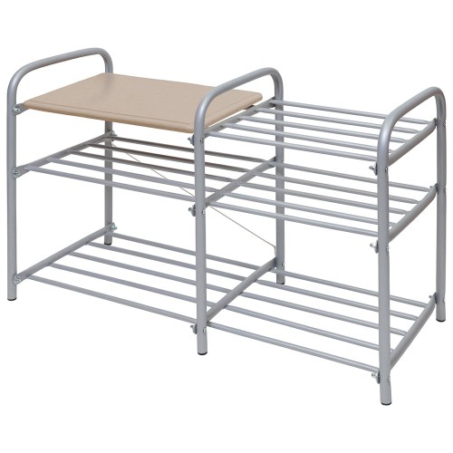 Этажерка для обуви NIKA Люкс 4 (серебро) Этажерка для обуви NIKA Люкс 4 (серебро)