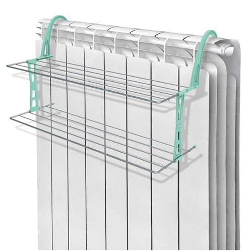 Сушилка для белья на батарею двухъярусная 650 мм NIKA (серая)