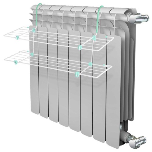 Сушилка для белья на батарею двухъярусная NIKA (белая) Сушилка для белья на батарею двухъярусная NIKA (белая)