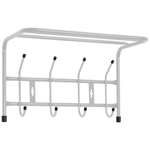 Вешалка настенная с полкой NIKA ВП4 (серебро) Вешалка настенная с полкой NIKA ВП4 (серебро)