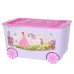 Ящик для игрушек KidsBox на колёсах (лавандово/розовый)