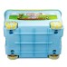 Ящик для игрушек KidsBox на колёсах (голубой/желтый)