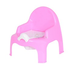 Горшок-стульчик детский Эльфпласт (розовый-белый)