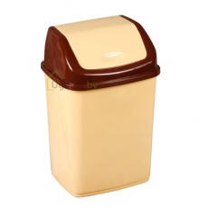 Контейнер для мусора 35 л Ромашка (бежевый/коричневый)