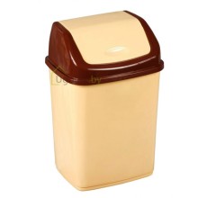 Контейнер для мусора 35 л Ромашка (бежевый/коричневый)