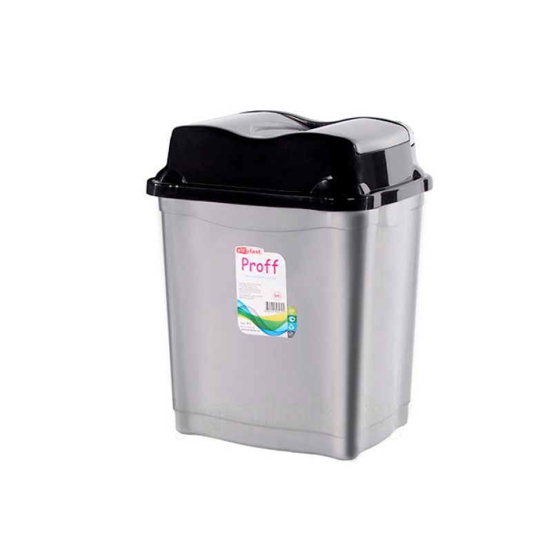 Контейнер для мусора Proff 5 л (темно-серый/черный)
