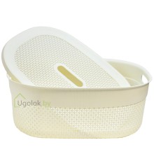 Корзинка Ariana 12 л с крышкой (слоновая кость)