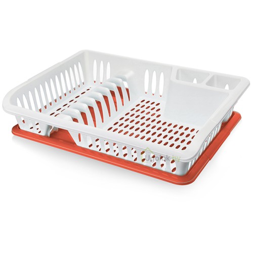 Сушилка для посуды Rondo малая (белый-коралловый) Сушилка для посуды Rondo малая (белый-коралловый)