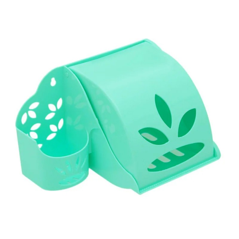 Держатель для туалетной бумаги и освежителя воздуха (зеленый)