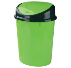 Контейнер для мусора 8 л овальный (зеленый)